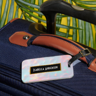 Blush Pink Soft Mint Gold Luxury Modern Collection Luggage Tag