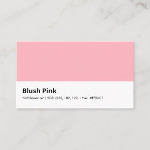 Blush Pink   "Soft Romance"  Business Card