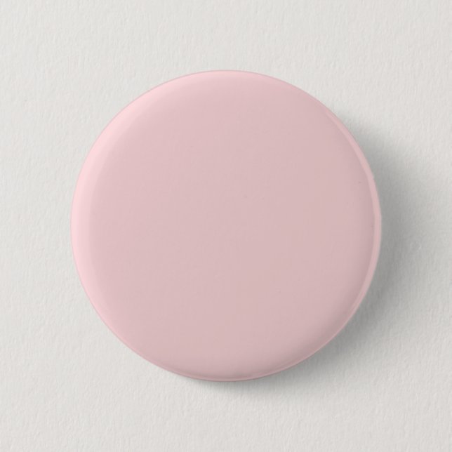 Blush Pink Solid Colour 6 Cm Round Badge (Front)