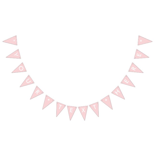 Blush Pink Solid Colour Bunting (All)