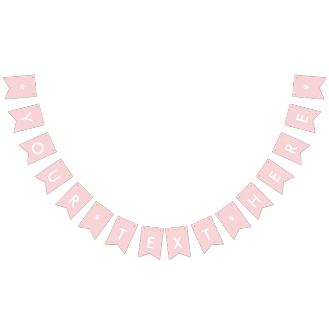 Blush Pink Solid Colour Bunting (All)