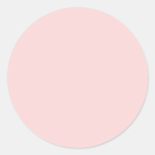 Blush Pink Solid Colour Classic Round Sticker