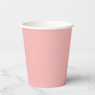 Blush Pink Solid Colour Paper Cups