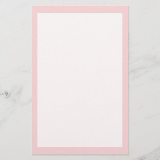 Blush Pink Solid Colour Stationery (Front)