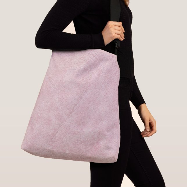 Blush Pink Solid Textured Colour Crossbody Bag (Close Up)