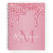 Blush Pink Sparkle Glitter Drips Monogram