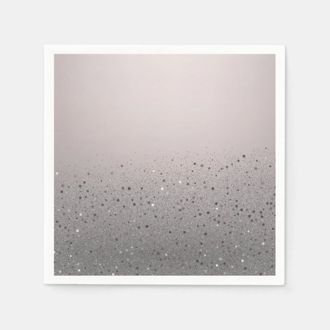 Blush Pink Sparkly Glitter Sweet 16 Birthday Party Napkin (Front)