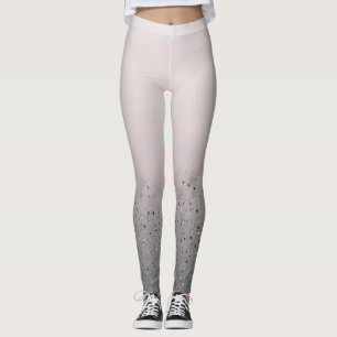 Blush Pink Sparkly Sparkle Glitter Leggings