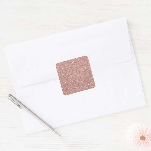 Blush Pink Speckled Pattern Party Square Sticker (Envelope)