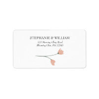 Blush Pink Spring Flower Return Address
