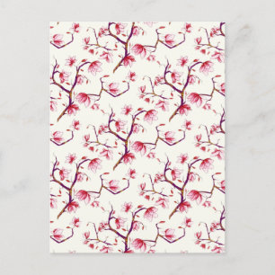 Blush Pink Spring Rustic Bohemian Floral Holiday Postcard