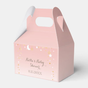 Blush Pink Star Moon Baby Shower Favour Box
