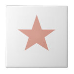 Blush Pink Star Tile<br><div class="desc">Blush Pink Star Ceramic Tile.  Stars are always in fashion!</div>