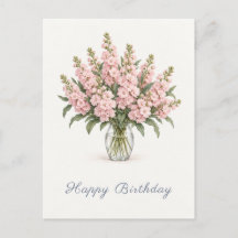 Blush Pink Stocks Happy Birthday