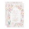 Blush Pink Stork Wildflower Girl Baby Shower
