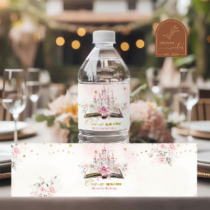 Blush Pink Storybook 1st Birthday Bottle Label