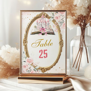 Blush Pink Storybook 1st Birthday Table Number