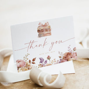 Blush Pink Storybook Baby Shower Thank You Card