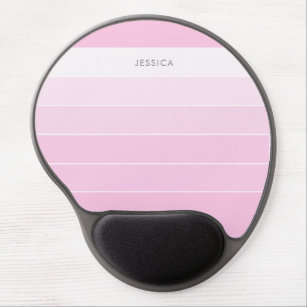 Blush Pink Stripe Chic and Elegant Gel Mouse Pad