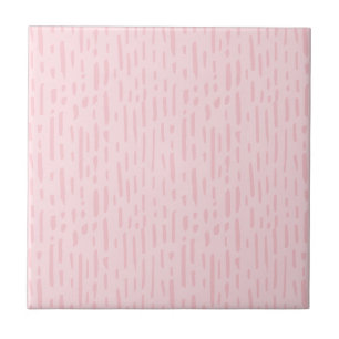 Blush Pink Stripes Tile