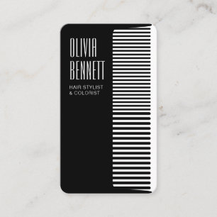 Blush Pink Stylist Hair Comb Colourist Salon Business Card