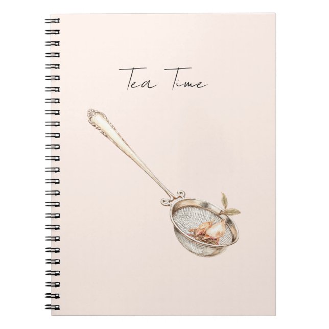 Blush Pink Tea Time Notebook (Front)