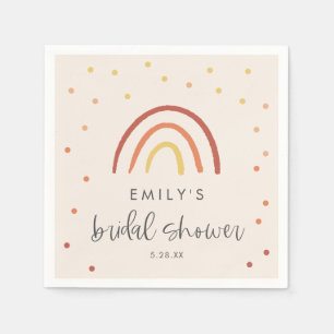 Blush Pink Terracotta Rainbow Bridal Shower Custom Napkin