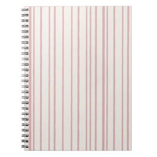 Blush Pink Thin Stripe Pattern | Minimal Boho Notebook