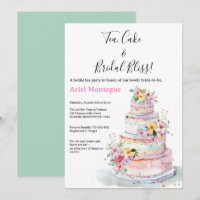 Blush Pink Tiered Cake Green Pastel Bridal Tea