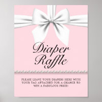 Blush Pink Tiffany Baby Shower Diaper Raffle