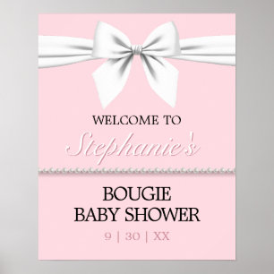 Blush Pink Tiffany Baby Shower Welcome Sign