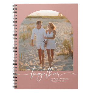 Blush Pink Together Typography Couple Valentine Notebook