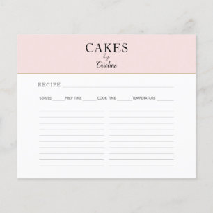 Blush Pink Typography Cake Business Recipe