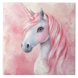 Blush Pink Unicorn Tile