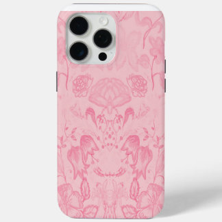 Blush Pink Vintage Floral Pattern Elegant Romantic iPhone 15 Pro Max Case