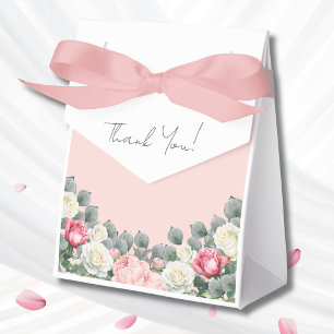 Blush Pink Vintage Garden Roses Bridal Shower Favour Box