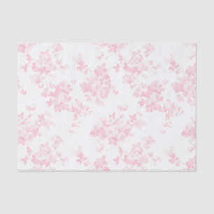 Blush pink vintage roses elegant floral tissue paper