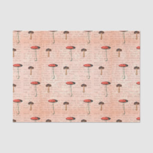 Blush Pink Wash Mushroom With Script Tissue Paper