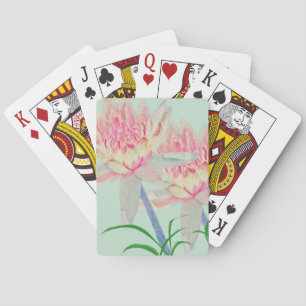 Blush Pink Water Lily Playing Cards