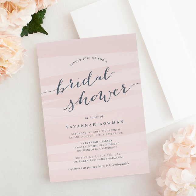 Blush Pink Watercolor Bridal Shower Invitation (Creator Uploaded)