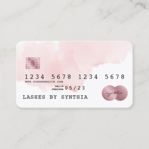 Blush Pink Watercolor Credit Card Style
