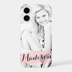 Blush Pink Watercolor Custom Photo Personalised