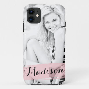 Blush Pink Watercolor Custom Photo Personalised iPhone 11 Case