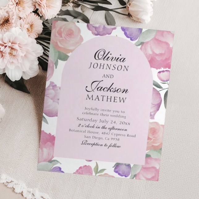 Blush Pink Watercolor Floral BUDGET Wedding (Creator Uploaded)