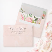 Blush Pink Watercolor Floral Greenery
