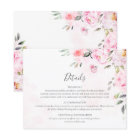 Blush Pink Watercolor Floral Greenery Wedding