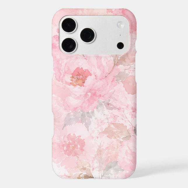 Blush Pink Watercolor Floral Pattern (Back)