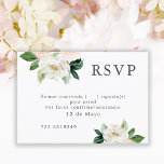 Blush Pink Watercolor Floral Wedding RSVP Spanish  Invitation<br><div class="desc">This lovely feminine wedding RSVP card features an arrangement of delicate blush pink and off-white roses and mixed flowers with trailing greenery. The type face used in this design adds elegance to the overall look and presentation. Personalize the response date with your required date. A matching suite of coordinating products...</div>