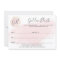 Blush Pink Watercolor & Gold Gift Certificate Card