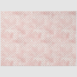 Blush Pink Watercolor Gold Hearts Tissue Paper